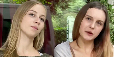 Cute European chicks are enjoying in some hot lesbian action