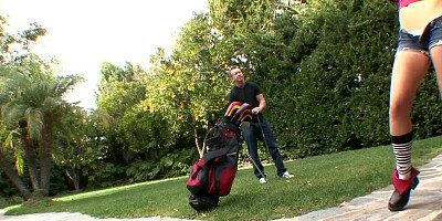 Naughty blonde babe is riding dude's schlong in the bedroom