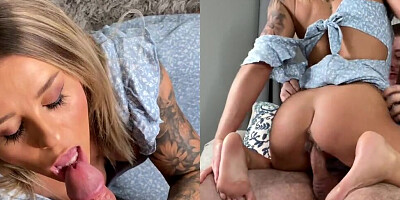 4K - Blonde Hair Blue Eyes Suck and Fuck Compilation