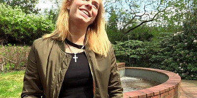 Sweet blonde babe enjoys her road to self discovery through a hot solo masturbation
