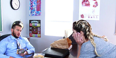 Sexy College Student Offers Her Pussy for Extra Credit!