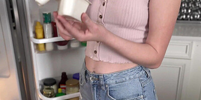 Delicious pink pussy of a sweet young girl needs a hard pounding from stepbrother