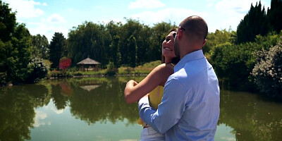 Bimbo Euro gal roughly analyzed by bald stallion