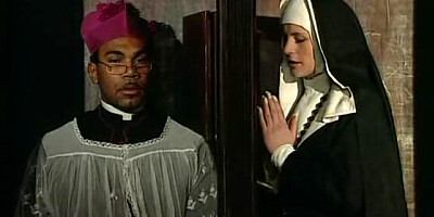 BIG BLACK COCK for white nun