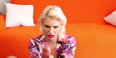 Charlie Phoenix giving a handjob to a BWC in POV