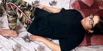 A hairy man is drilling the pussy of an adorable babe