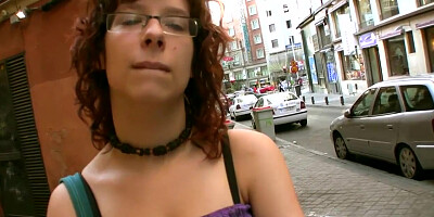 Nerdy latina picked up