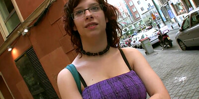 Nerdy latina picked up