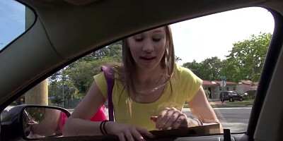 Hot teen London gets banged in public