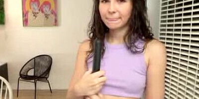 Sweet POV stepsister loves practicing her cock sucking and banging skills on my cock