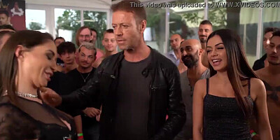 Rocco Siffredi's Crazy 69 Dicks GangBang Challenge! Twin babes Malena Smeraldi and Martina Smeraldi get brutally fucked in all of their holes!