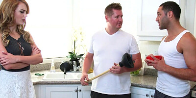 Blonde Blake Eden Shows Boyfriend's Son How to be a Real Man
