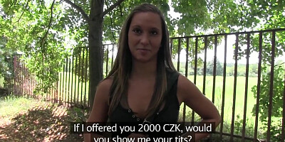 PublicAgent Teen Czech Fucks outside for Money