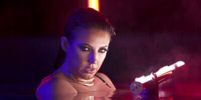 Jules Jordan: Dark Seduction, Angela White Fucks Under Neon Lights At Night