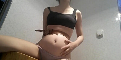 Asian Girl Belly Water Inflation