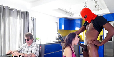 Phat ass white girl Valentina Nappi fucked by black home invader