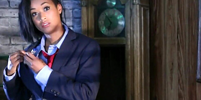 Ebony hussy and blonde harlot are in the mood for nasty lesbian sex