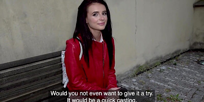 Public Agent Rip my Nylons and Fuck my Pussy Hard outside