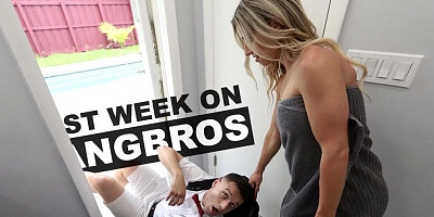 Round ass Ember Snow is riding a cock in this hot video