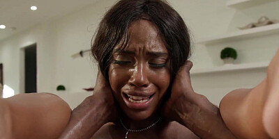 Foxy black girl Lacey London is riding a big black cock