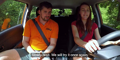 Fake Driving School Horny Lust Lesson for Sexy Charlie Red