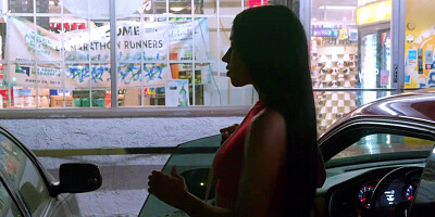 White harlot is sandwiched between two big black johnsons in an interracial threesome