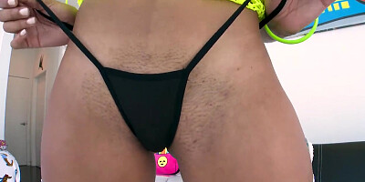 Ebony Fishnet Floozy Creampied