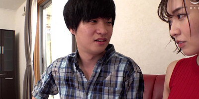 Naturally busty Japanese housewife is getting her hairy pussy creampied