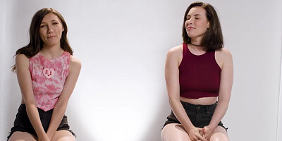 ADULT TIME - Petite Maya Woulfe Rubs Pussies With Best Friend Casey Calvert To Make Her Cum!