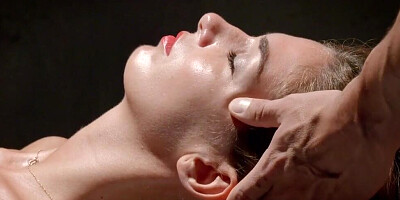 Gentle body rubbing is immediately followed with passionate pussy eating