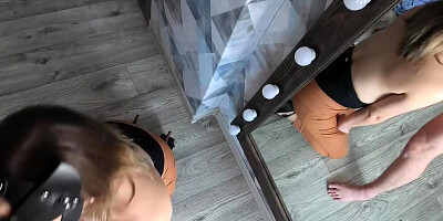 She took it in her mouth so hard that she peed herself