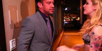 Blonde escort lady is brought to an apartment and savagely fuckede up her butt