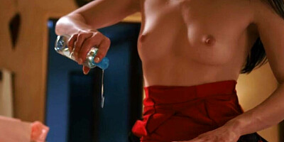 Two tanned lesbian lovers are in the middle of a hot pussy licking