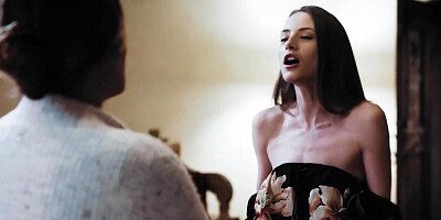 Horny middle-aged man has threeway sexual intercourse with two hot babes