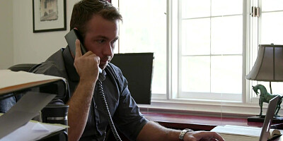 Lovely blonde babe is getting shagged by her horny boss