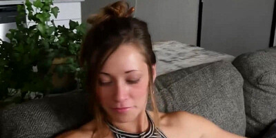 POV stepsister was approached for sex by her bro and she said yes
