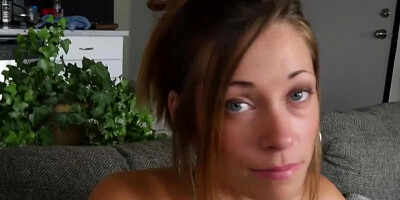 POV stepsister was approached for sex by her bro and she said yes