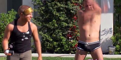 Outdoor kissing contest between bisexual amateur swinger couples!