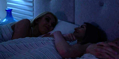 Jewelz Blu & Aaliyah Love are making out in this FFM 3some video