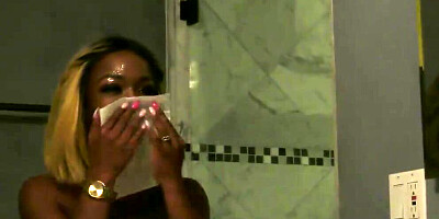 Spicy ebony babe Harmonie Marquise is fucked by a white stud
