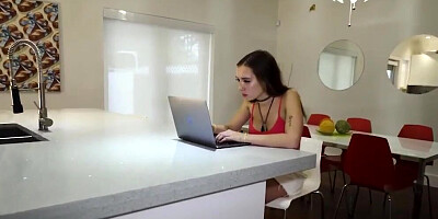 Horny Stepbrother Spies On Cute Teen Bailey Base While She Masturbates