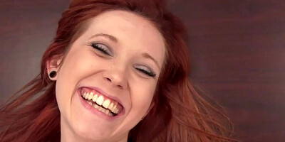 Pretty redhead is interviewed and fucked during porn casting