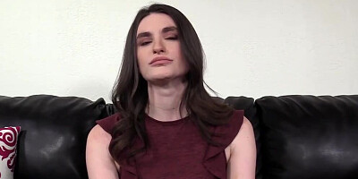 Brunette chick is ready for anal sex at the porn casting