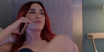 Horny girl flashes a BBC to imply that she is down to fuck
