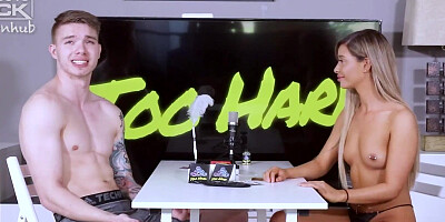 Beautiful blonde takes dick from a tall stud after a mutual porn casting interview