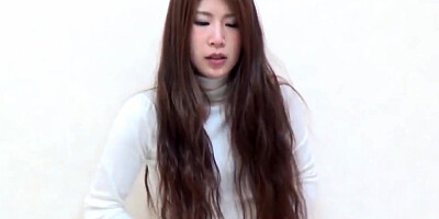 Asian fetish cutie pisses her panties