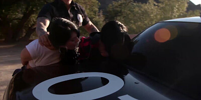 Police officers will release two teen chicks if they surrender their pussies