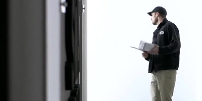 Sensational darling is wrapped in a black outfit while having romantic sex with a cute guy