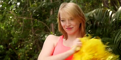 Strawberry Blonde Teen Cheerleader Takes a Big Size Creampie