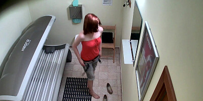 Redhead Teen Softly Playing with her Perfectly Shaved Pussy